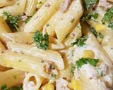 A picture of step 2 of Vegan Tuna and sweetcorn pasta.