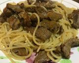 Foto del paso 3 de la receta: Fideos rápidos con carne a la mostaza!