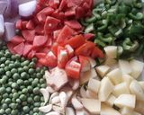 A picture of step 1 of Vegetable Pulao.
