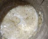 A picture of step 3 of Tavsole (cucumber dosa) and Naral ras (coconut milk sweet).