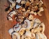 A picture of step 2 of Stuffed Chayotes with White Rice and Mushroom Sauce.