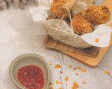 Gambar langkah 5 resipi Ayam Crispy Cornflakes.
