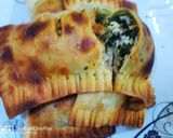 A picture of step 8 of Paneer and spinach pockets.