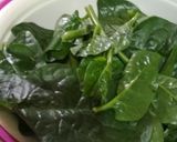 A picture of step 1 of Basella alba sabji.
