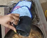 A picture of step 3 of Butt palak recipe.