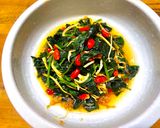 香麻薑絲枸杞葉(創意料理)的食譜步驟2照片