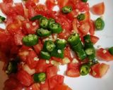 A picture of step 2 of Phulki chana chaat.