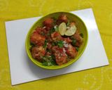 A picture of step 2 of Masala pav.