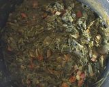 A picture of step 7 of Managu in coconut milk.