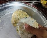 A picture of step 5 of Soya Square parantha.