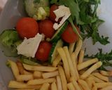 A picture of step 3 of My Roast Breast of Chicken with Melted brié. With Chips & Salad.
