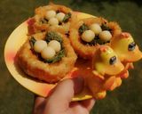 A picture of step 10 of Special bird nest With potato,vermicelli and cottage cheese egg.