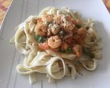 Foto del paso 17 de la receta: Cintas con verduras al dente y camarones