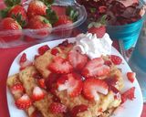 A picture of step 5 of French toast ❤ Valentine breakfast.