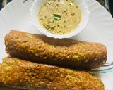 A picture of step 8 of Sprouted Dosa with Green Chutney Full meal,with Rich Protins and vegetable.