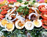 Hình bước làm 1 của món Rau càng cua trộn bò trứng
