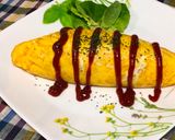 A picture of step 9 of Japanese Egg Wrapped Tomato Chicken Rice (Omu Rice).