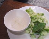 A picture of step 2 of Aloe vera cucumber juice.