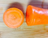 A picture of step 1 of 3D carrot flower(Nejiri ume).