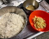 A picture of step 1 of Radhaballavi (stuffed puris).