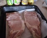 A picture of step 4 of Cyprus army Pork chop for my Colonel (baked) πριζόλα.