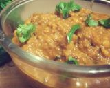 A picture of step 5 of Dal gosht.