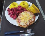 Foto del paso 5 de la receta: ***Milanesa de Pollo a la Parmesana con Arroz y Ensalada***