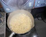 Jah Jan Mien (instant packet noodles) with peanut butter, spring onions topped with fried egg recipe step 3 photo