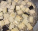 A picture of step 1 of Pasta alla Norma.