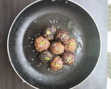 A picture of step 3 of Bournvita Brown Balls.