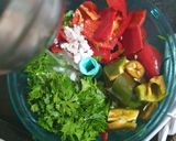 A picture of step 1 of Fresh herb chutney.