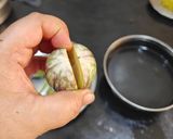 A picture of step 4 of Maharashtrian Traditional Khare Vange.