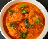 A picture of step 9 of Goan Shark Fish curry.