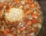A picture of step 5 of Hearty Beef & Barley Soup.