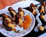 A picture of step 6 of Chocolate Khoya Penguins.