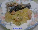 Foto del paso 4 de la receta Lubina con gambas al horno en dos tiempos