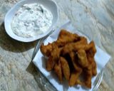 A picture of step 7 of Chicken Fingers with creamy sauce.