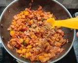 A picture of step 8 of Spicy potato capsicum curry chatpati aloo shimla mirch sabzi.