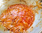 A picture of step 5 of Masaledar dahi (curd) bhindi.