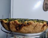 Foto del paso 6 de la receta: Tarta de espinaca a la sartén. Tapa de avena