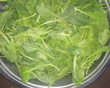 A picture of step 1 of Palak paneer.