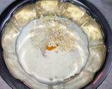 A picture of step 3 of Amaranth (Rajgira) cake with apricots & orange zest.