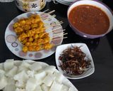 Foto langkah ke 3 dari resep Lontong Sate Kacang.