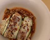 A picture of step 1 of Zucchini Lasagna.