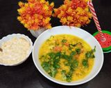 A picture of step 7 of Vegetable Broken Wheat khichdi.