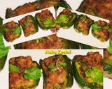 भरवां शिमला मिर्च(Bharwa shimla mirch recipe in Hiindi) रेसिपी चरण 4 फोटो