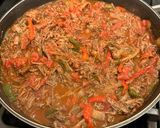 A picture of step 5 of Ropa Vieja.