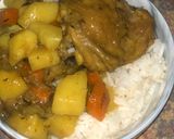 A picture of step 4 of 4ingredient chicken curry and rice..