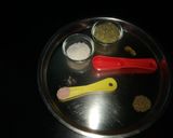 A picture of step 1 of Saunf sarbat.
