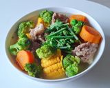Hình bước làm 3 của món Canh RAU CỦ hầm xương 🥦🥕🌽